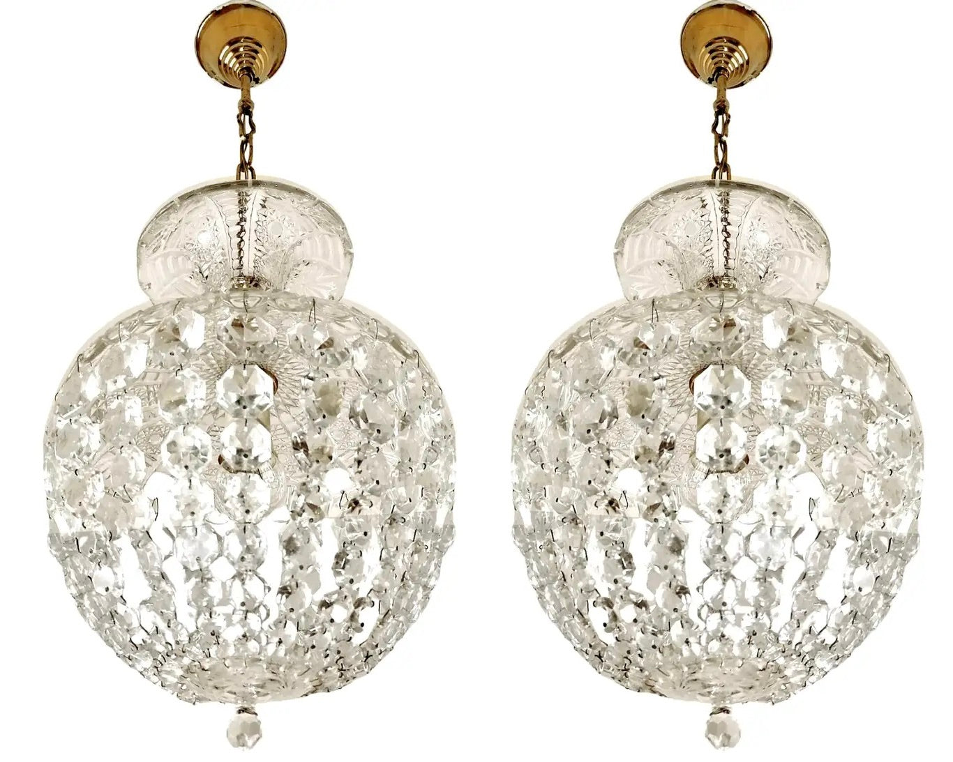 Lámparas Francesas Estilo Baccarat Art Deco 1920