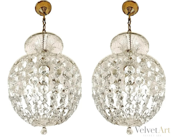 Lámparas Francesas Estilo Baccarat Art Deco 1920