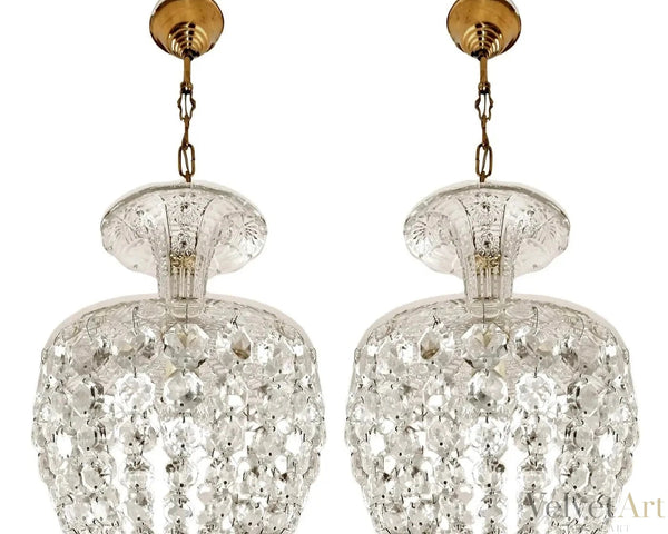 Lámparas Francesas Estilo Baccarat Art Deco 1920
