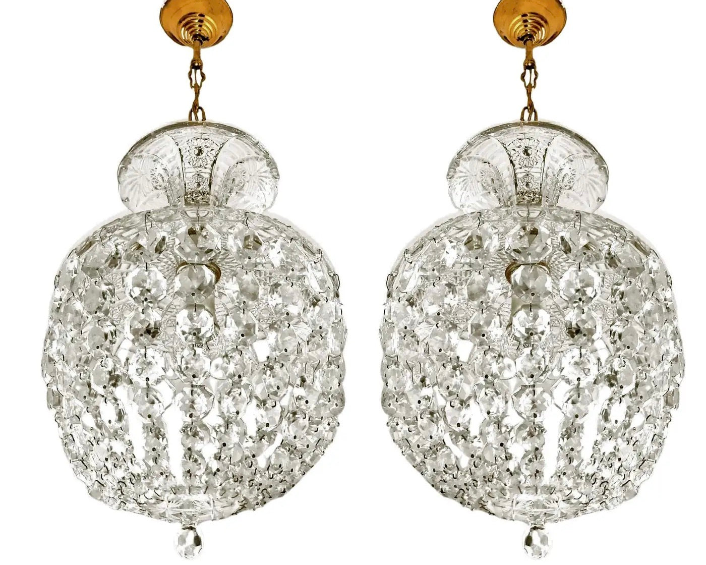 Lámparas Francesas Estilo Baccarat Art Deco 1920