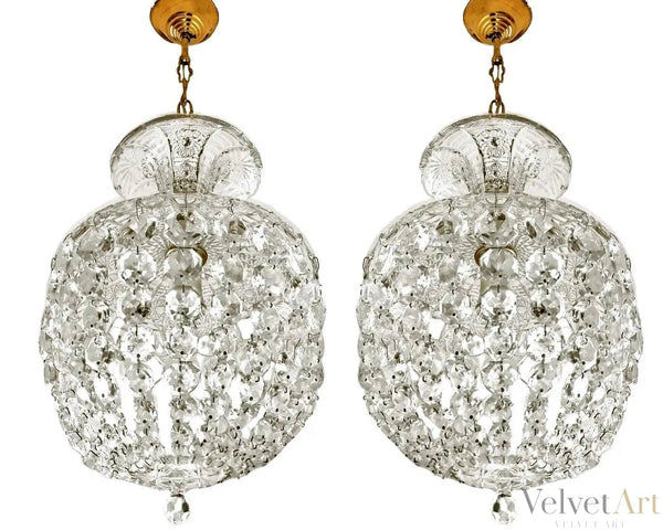 Lámparas Francesas Estilo Baccarat Art Deco 1920