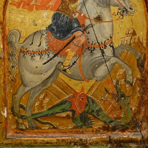 "San Jorge y el Dragón" | Escuela de Creta Siglo XVIII