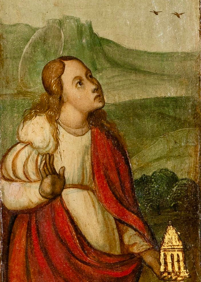 Tríptico con Donantes, Santa María Magdalena, San Félix Mártir y Santo Noble | Escuela Castellana, Siglo XVI