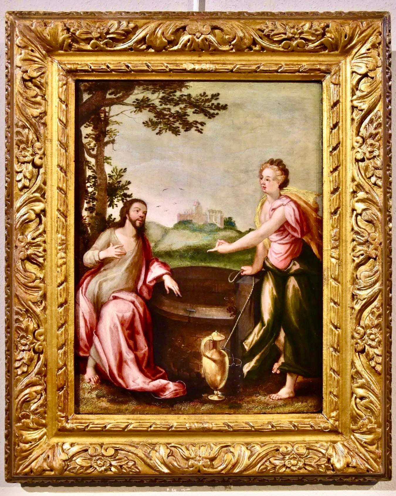 "Cristo y la Samaritana" | Ludovico Pozzoserrato, Siglo XVII