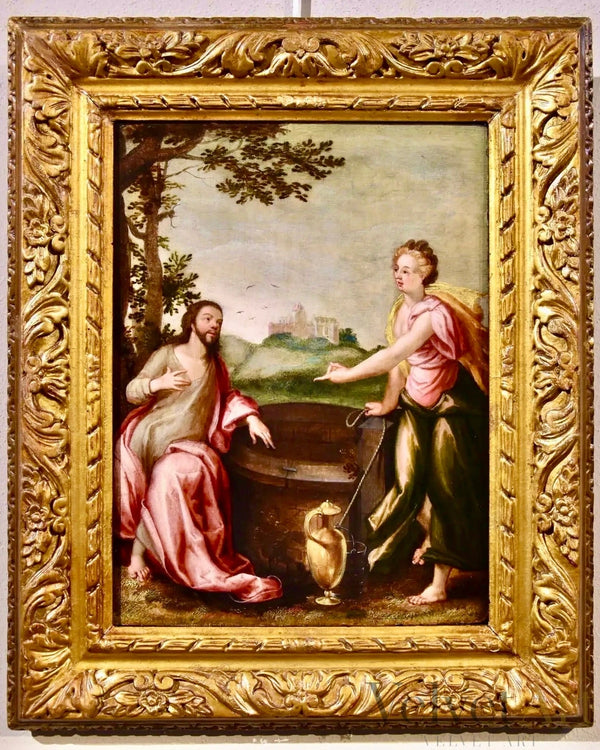 "Cristo y la Samaritana" | Ludovico Pozzoserrato, Siglo XVII