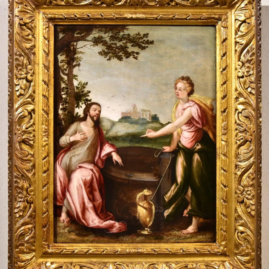 "Cristo y la Samaritana" | Ludovico Pozzoserrato, Siglo XVII