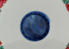 Plato de Porcelana China Qing | Famille Rose con Borde Azul Cobalto | Siglo XVIII