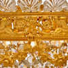 Araña Francesa de Ormolu y Cristal | Plafonnier Estilo Luis XVI del Siglo XIX