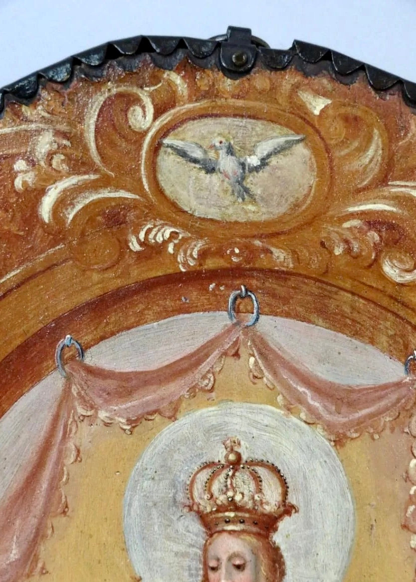 "Nuestra Señora de los Milagros" | Óleo sobre Tabla | Escuela Española, siglo XVIII