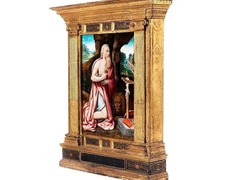 "San Jerónimo" | Círculo de Lambert Van Noort, Escuela de Amberes, ca. 1550