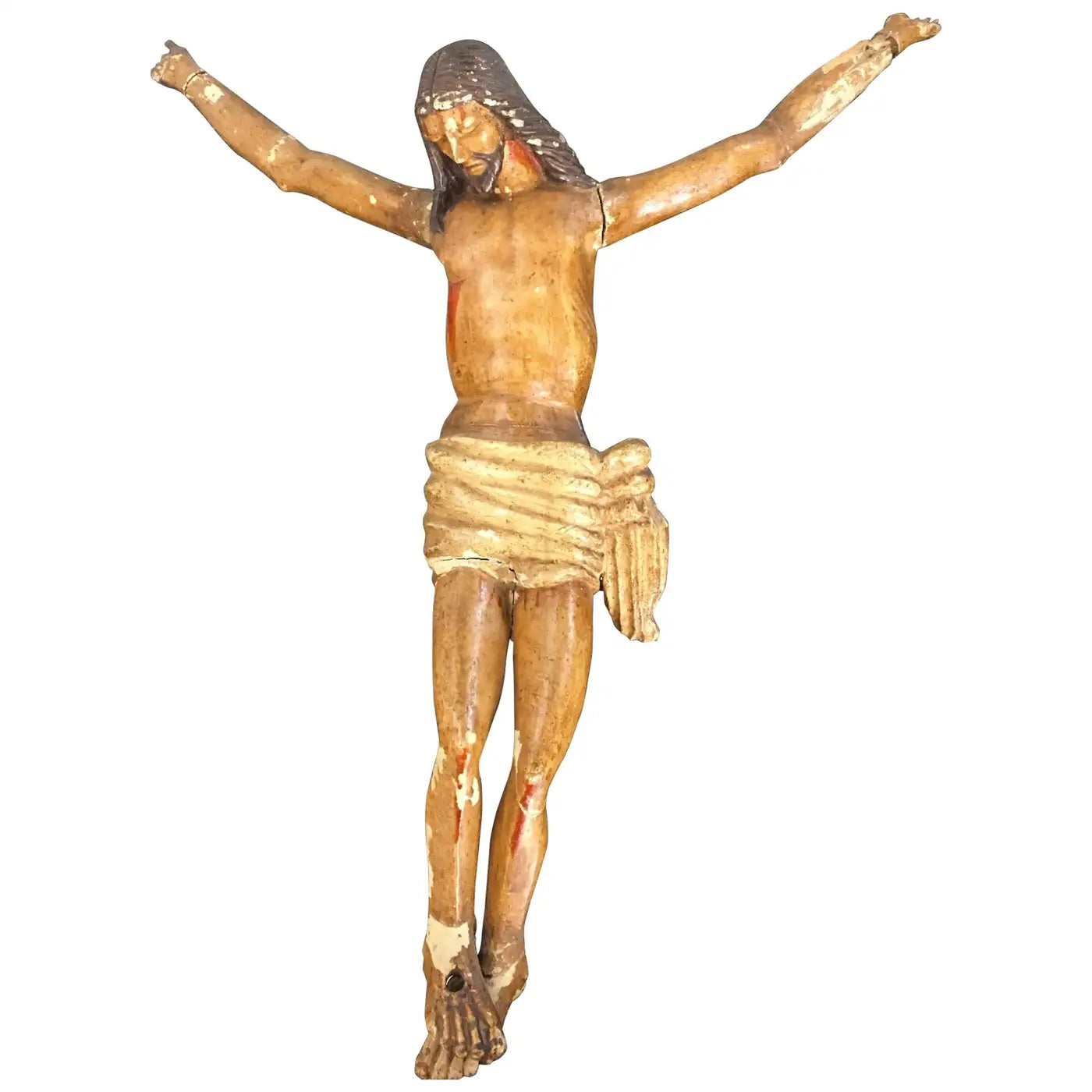 Cristo Crucificado en Madera Tallada, España, 1780