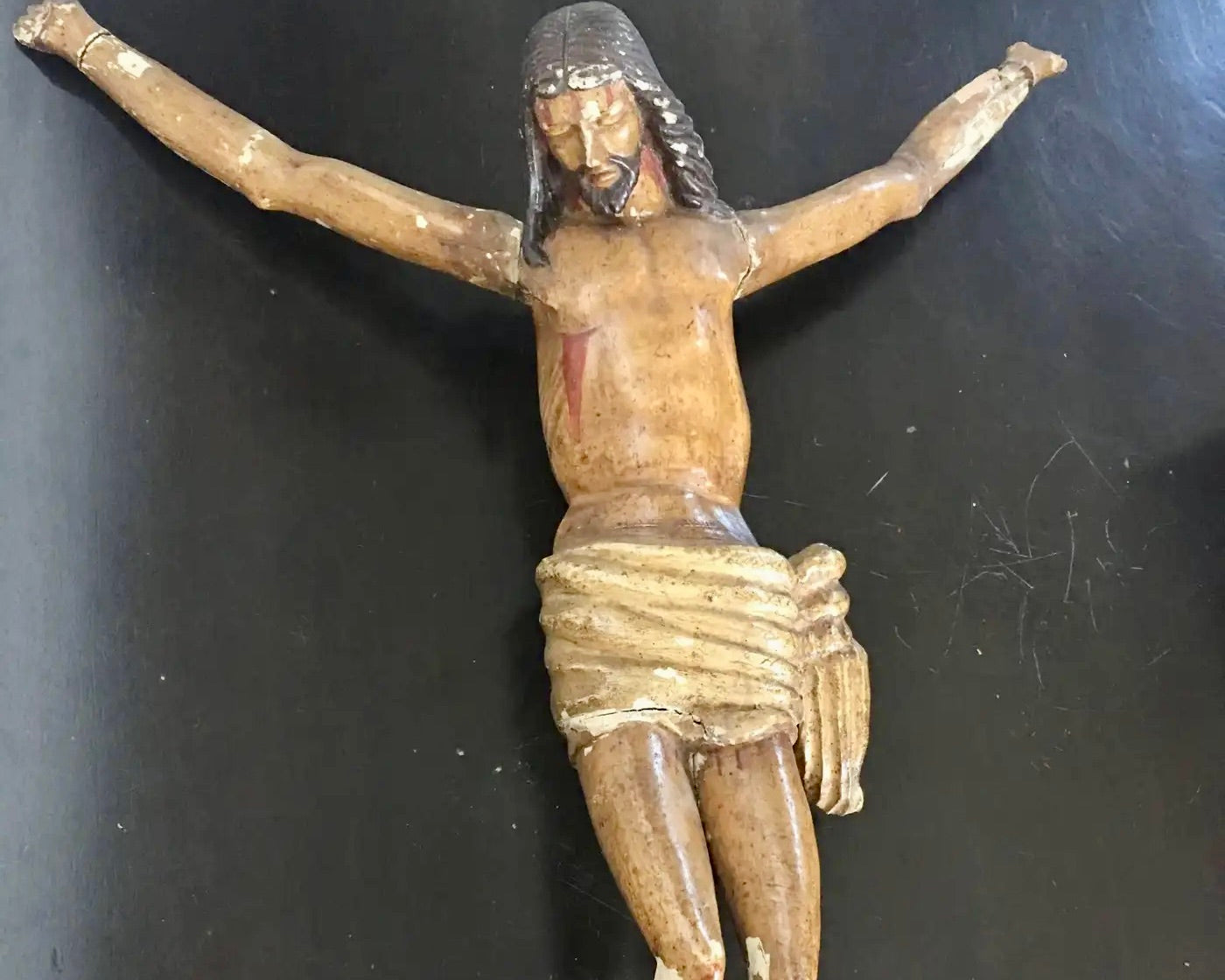 Cristo Crucificado en Madera Tallada, España, 1780