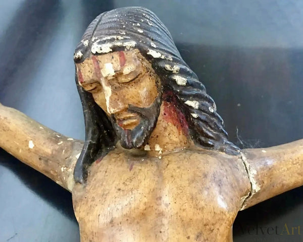 Cristo Crucificado en Madera Tallada, España, 1780