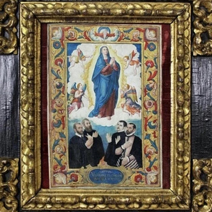 “Inmaculada con Donantes” | Pintura sobre Vitela | España, finales del siglo XVI