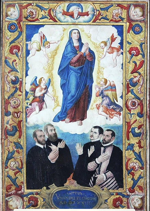 “Inmaculada con Donantes” | Pintura sobre Vitela | España, finales del siglo XVI