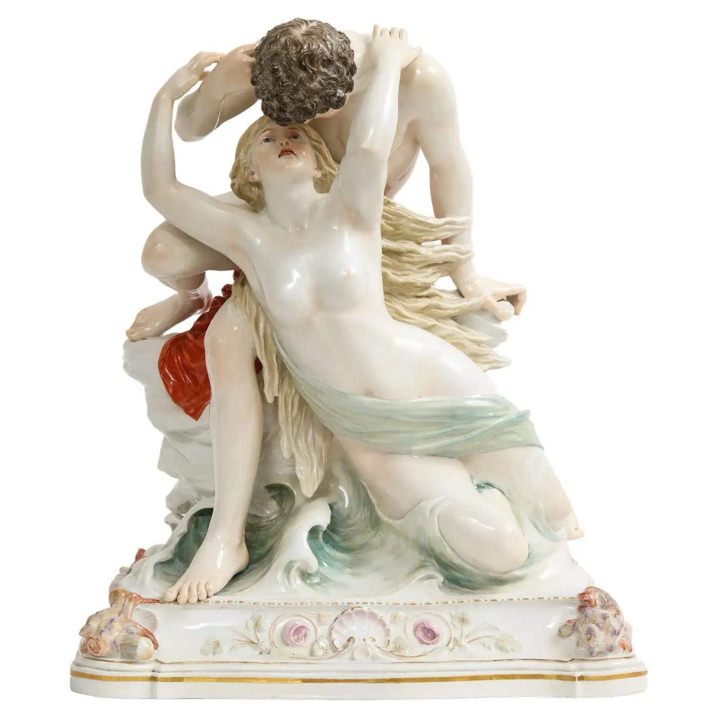 Amantes Besándose, Porcelana de Meissen 1870