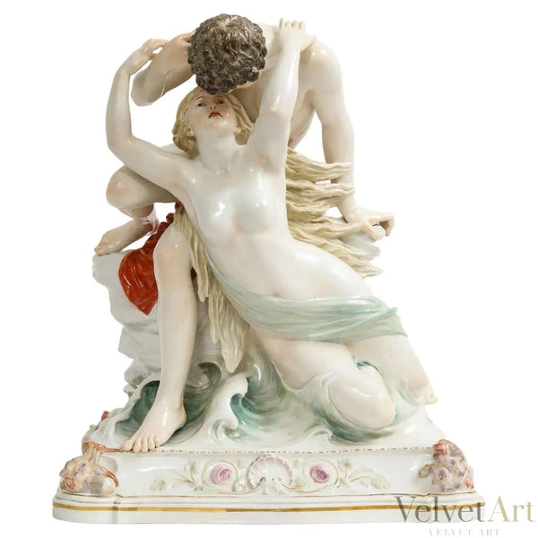 Amantes Besándose, Porcelana de Meissen 1870